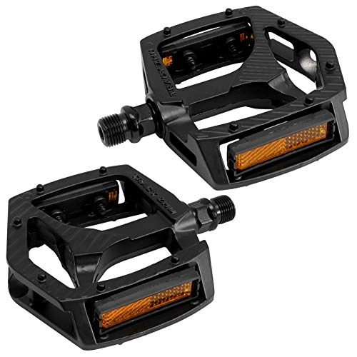 Mountain Bike Pedal : SEISSO Mountain Bike Pedals, Pair Lightweight Aluminun Alloy Road Bikes Pedal, 9 / 16 Inch Sealed Bearing MTB Pedal, Universal Platform Flat Pedals, Secure Pedal for BMX Bikes Cycling Travelling