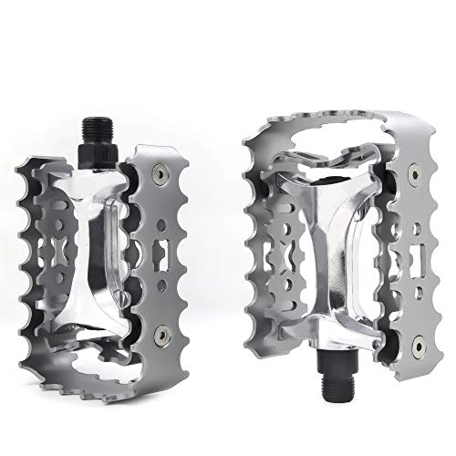 Mountain Bike Pedal : Set Sail Bicycle Pedals Bike Pedals Aluminum Alloy 9 / 16" Inch Pedals for Bikes Mountain Bikes Road Bicycles Platform Pedals (Siver)