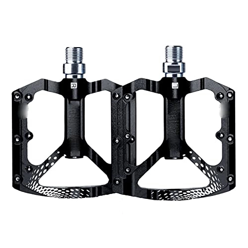 Mountain Bike Pedal : SFSHP Aluminum Riding Pedals, Mountain Bike Off-Road Accessories, Outdoor Bicycle Feet Kick, black 2