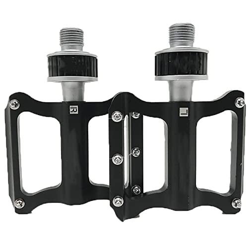 Mountain Bike Pedal : SFSHP Sports Bike Feet Tread, Aluminum Palin Tread Plate, Outdoor Cycling Bearing Foot Kick, Black