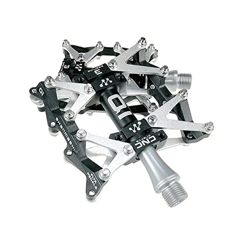 Mountain Bike Pedal : SFZGKTE Mountain Bike Bearing Pedal Road Bike Peel Pedal Aluminum Alloy Pedal Bicycle Riding Accessories (Black)