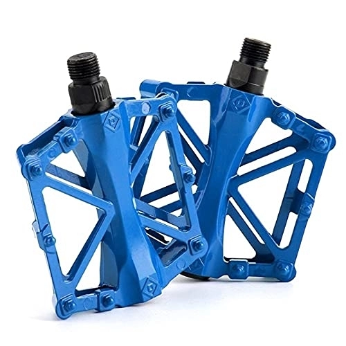 Mountain Bike Pedal : SGYANZLG Mountain Bike Pedal Road Bike Cycling MTB Pedals Ultra-Light Bicycle Pedals Bicycle Accessories Aluminum Alloy Pedal (Color : Blue)