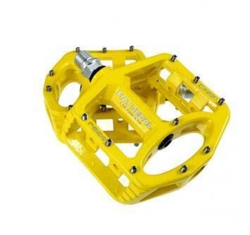 Mountain Bike Pedal : SHANDIAN Magnesium alloy Road Bike Pedals Ultralight MTB Bearing Bicycle Pedal Bike Parts Accessories 8 color optional (color : Yellow)