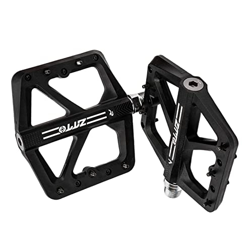 Mountain Bike Pedal : Sharplace 1 Pair Mountain Bike Pedals Nylon Composite Bearing MTB Bicycle Pedals with Wide Flat Platform - Black