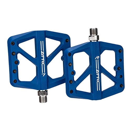 Mountain Bike Pedal : Sharplace 1 Pair Mountain Bike Pedals Nylon Composite Bearing MTB Bicycle Pedals with Wide Flat Platform - Blue