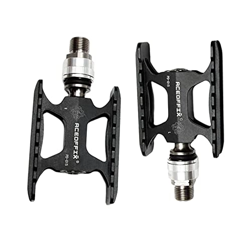 Mountain Bike Pedal : Sharplace Folding Bike Pedal for Lightweight Bicycle Pedal Sealed 3 Stainless Steel Bearings Bike Cycling, Black