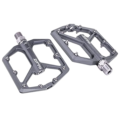 Mountain Bike Pedal : Sharplace Mountain Bike Pedals Colorful MTB Pedals Bicycle Flat Pedals Aluminum 9 / 16" Sealed Bearing Lightweight for Road Mountain BMX MTB Bike Spare Parts - Titanium