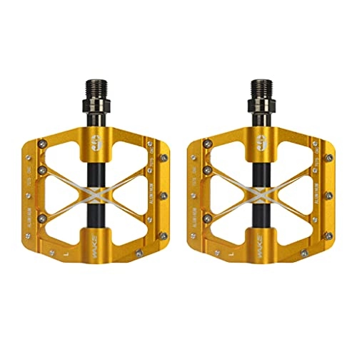 Mountain Bike Pedal : Sharplace MTB Pedals Mountain Bike Pedals Bearing Non-Slip Durable Aluminum Alloy Bicycle Platform Pedals for BMX MTB Bike Cycling Parts 9 / 16" - Yellow