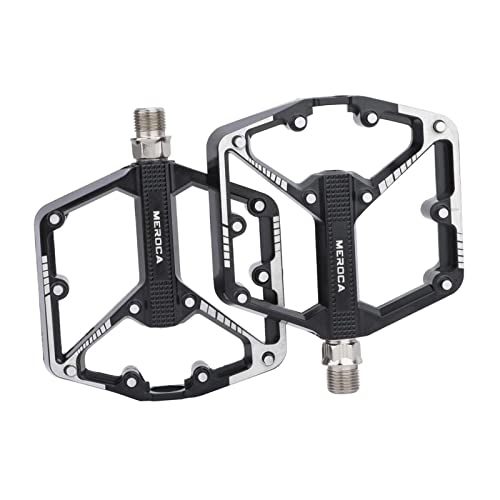 Mountain Bike Pedal : sharprepublic Road Bike Pedals 9 / 16" Sealed Bearing Mountain Bicycle Flat Pedals Lightweight Aluminum Alloy Wide Platform Cycling Pedal for BMX / MTB - Black
