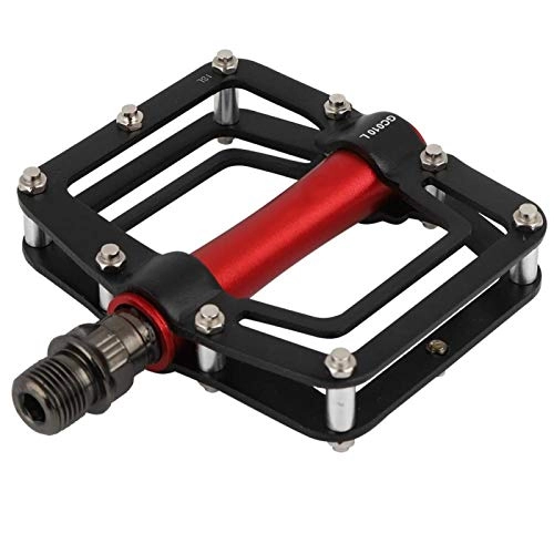 Mountain Bike Pedal : Shipenophy Mountain Bike Pedals, Lightweight Bicycle Platform Pedals for Bicycle Pedals(black+red)