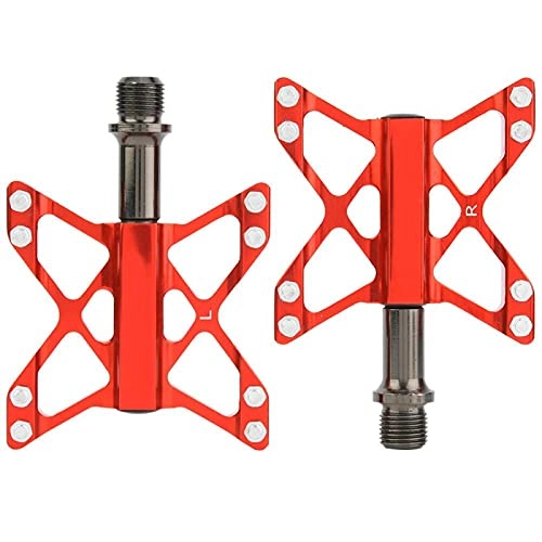 Mountain Bike Pedal : Shipenophy wear- Aluminium Alloy Mountain Road Bike Lightweight Pedals robust durable Pedals Bicycle Replacement Equipment for trail riding(red)