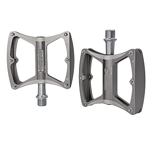 Mountain Bike Pedal : SHUILIANDU Bicycle Pedal Aluminum Alloy Mountain Bike Road Bike 3 Bearing Universal Aluminum Alloy Pedal (Color : Silver)