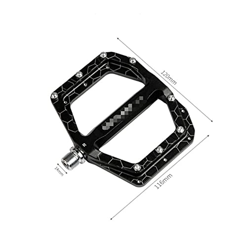 Mountain Bike Pedal : SHUILIANDU Bicycle Pedals Aluminum Alloy Oversized Pedals Mountain Bike Pedals Palin DH Speed Drop Bicycle Pedal Cycling (Color : 01)