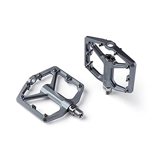 Mountain Bike Pedal : SHUILIANDU Slip Ultralight Bicycle Pedal Aluminum Alloy CNC Bike Footrest Flat Cycling FIT FOR BMX Pedal Mountain Road Bike Accessories (Color : Titanium)