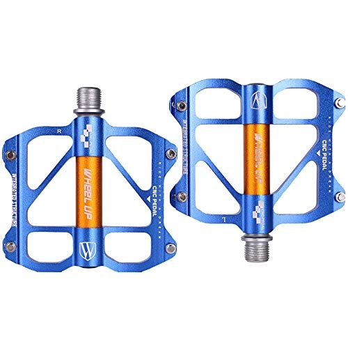 Mountain Bike Pedal : SIER Bicycle pedals, new aluminum alloy non-slip and durable mountain bike pedals, road bike hybrid pedals and free installation tools, Blue