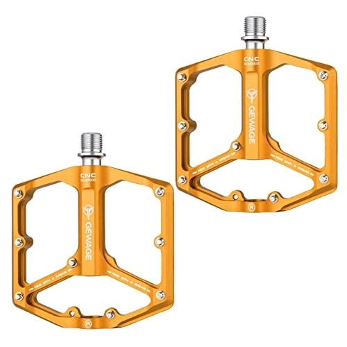 Mountain Bike Pedal : Siwan Mountain Bike Pedal | Aluminum Alloy Bicycle Wide Platform Flat Pedals - Sealed Bearing Design Mountain Bike Pedal