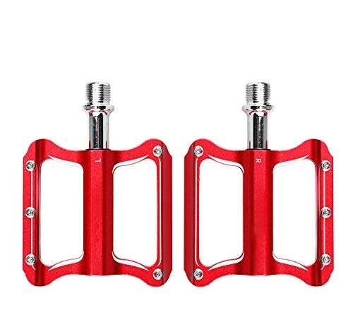 Mountain Bike Pedal : SlimpleStudio Bike Pedal, Bearing Palin Aluminum Folding Bike Bicycle Mountain Bike Pedal Pedal-red