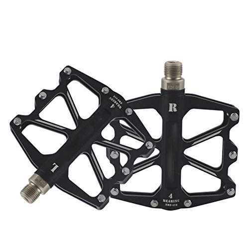 Mountain Bike Pedal : SlimpleStudio Bike Pedals Ultralight Durable, Bicycle pedal 4 bearing pedal mountain bike bearing pedal-black