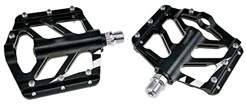 Mountain Bike Pedal : SlimpleStudio Mountain Bike Pedals, Mountain bike flat bearing pedals wide and comfortable non-slip pedals-black