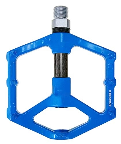 Mountain Bike Pedal : SlimpleStudio Mountain Bike Pedals, Mountain bike pedal carbon fiber tube 3 bearing pedal bicycle pedal aluminum-magnesium alloy-blue