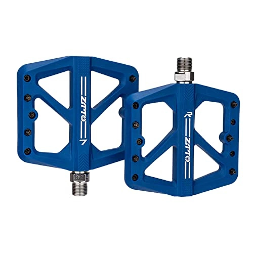 Mountain Bike Pedal : SM SunniMix 1 Pair MTB Bearings Pedals Mountain Bike Pedals Platform Nylon Du Tremolin Folding Bicycle Flat Pedals Pedals Non-Slip Pedals Replacement - Blue