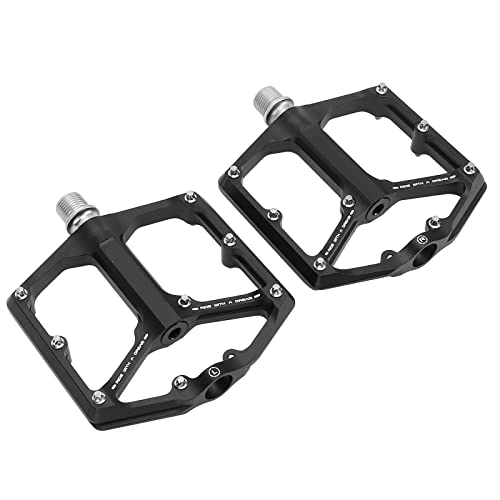 Mountain Bike Pedal : SOGT Flat Mountain Bike Pedals Non-slip Three Peilin Structure 2pcs Dust Cover Aluminum Alloy Mountain Bike Pedals For Riding
