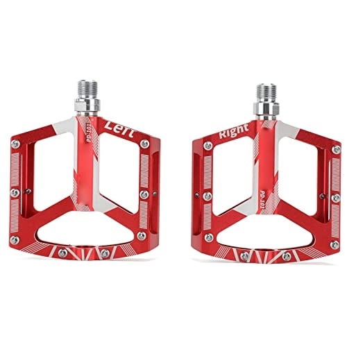 Mountain Bike Pedal : SPYMINNPOO Bike Pedal, 2PCS Universal Mountain Bike Pedal Replacement Non Slip CNC Aluminum Alloy Bearing Lightweight Pedal for MTB and Road Bike(Red)