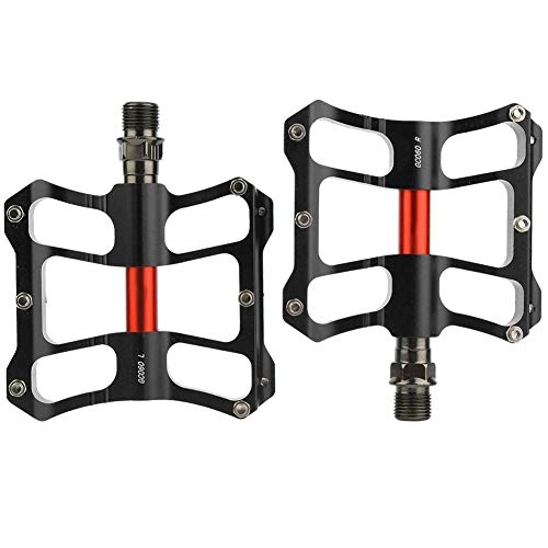 Mountain Bike Pedal : Starbun Bike Pedals-One Pair Aluminium Alloy Mountain Road Bike Lightweight Pedals Bicycle Replacement(black)