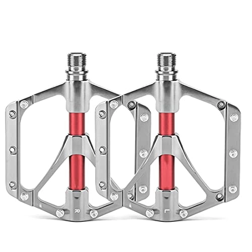 Mountain Bike Pedal : STTGD Bicycle Pedals, Titanium Alloy Axle Gold Mountain Bike Pedals, Large Tread 3 Bearing Pedals, with Titanium Alloy Material and Bright Anodizing