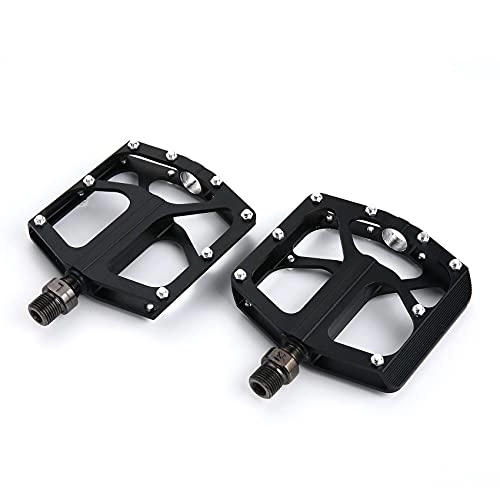 Mountain Bike Pedal : Stuurvnee Mountain Bike Pedal Road Bicycle Ultralight Aluminum Alloy 3 Bearings Pedal Foot Pedals, Black