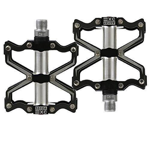 Mountain Bike Pedal : Sunbobo Cycling Equipment Accessories Bicycle Pedal Bearing Palin Mountain Bike Pedals Non-slip Pedal Bicycles Pure Metal Texture (Color : Gray)