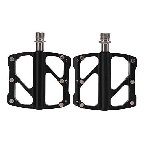 Mountain Bike Pedal : SUNGOOYUE 1Pair Bike Flat Platform Pedals, Aluminum Ultra Light Bike Flat Platform Pedal with 3 Bearings Design for Bike Replacement