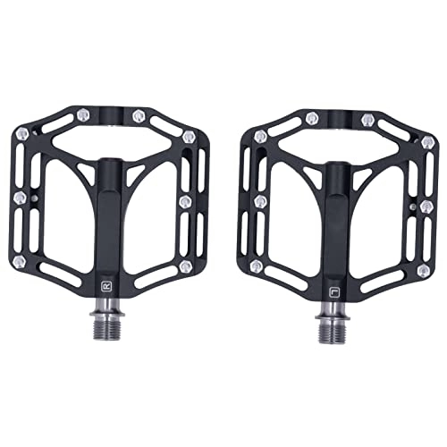 Mountain Bike Pedal : SUNGOOYUE Mountain Bike Pedals, 1 Pair Universal Titanium Alloy Road Bike Pedals for Road Mountain BMX MTB Bike (Black)