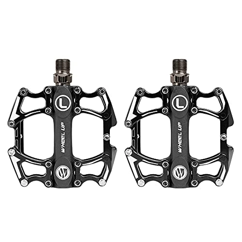Mountain Bike Pedal : SunshineFace  Aluminum Alloy Bike Pedals 2 Bearings Lightweight Bicycle Platform Flat Pedals Non- Slip Pedals for Road Mountain Bike