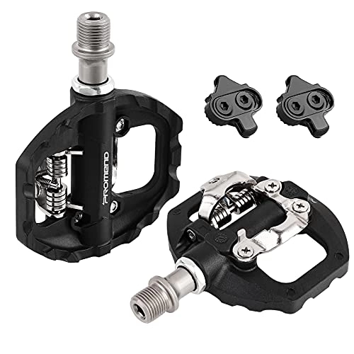 Mountain Bike Pedal : SUPERNIGHT Bicycle Pedals with SPD Cleat Set, Shimano PD Pedals Compatible, 3-Sealed Non-Slip Lightweight Nylon Fibre / Alloy for Trekking Mountain Bike E-Bike, Black, M