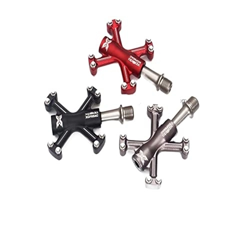 Mountain Bike Pedal : SWEPER QRD-XCF05AC / XCF05A Pedal Road Bicycle Mountain Bike Pedal Aluminum Alloy Anti-skid Pedal Chromium Molybdenum Steel Axis (Color : B)
