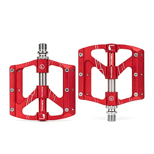 Mountain Bike Pedal : SYLTL Bicycle Cycling Bike Pedals Aluminum Alloy 1 Pair Road Bike Hybrid Pedals City Trekking Bicycle Accessories Bicycle Pedal, Red