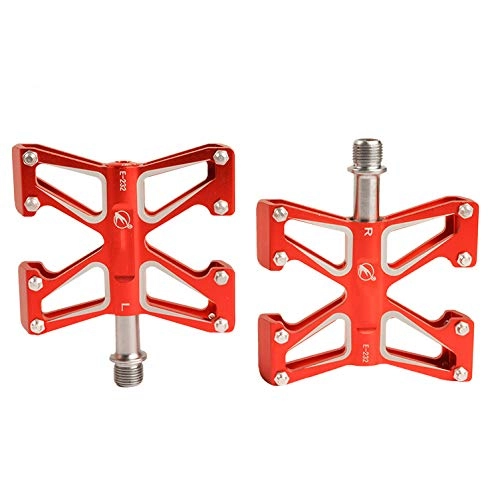 Mountain Bike Pedal : SYLTL Bicycle Pedal, Aluminum Alloy Mountain Bike Pedals Ultralight Antiskid Cycling Equipment, Red