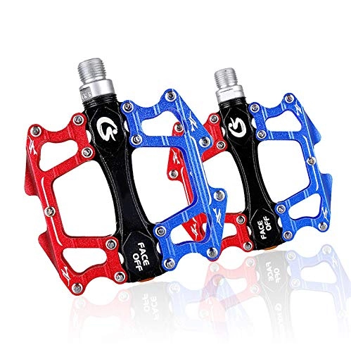 Mountain Bike Pedal : SYLTL Bicycle Pedal, General Purpose for MTB Antiskid Mountain Bike Pedals Aluminum Alloy Road Bike Hybrid Pedals, contrast