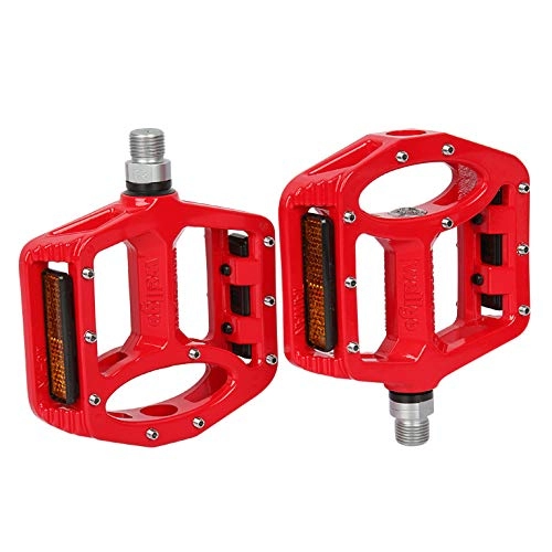 Mountain Bike Pedal : SYLTL Bike Pedals, Antiskid 1 Pair Ultralight Road Bike Hybrid Pedals Cycling Equipment Mountain Bike Pedals, Red