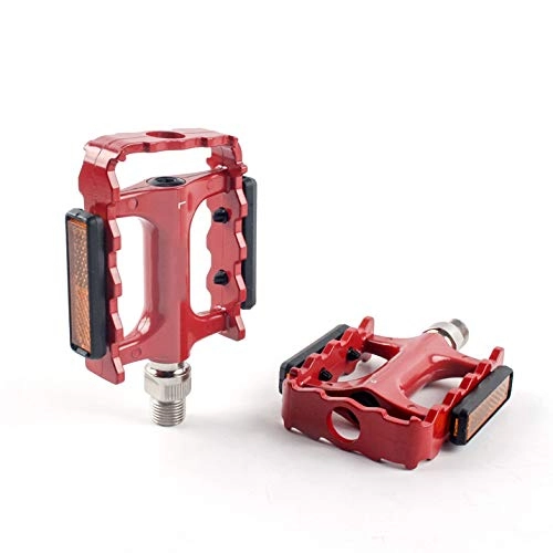 Mountain Bike Pedal : SYLTL Mountain Bike Pedals Aluminum Alloy Ultralight Road Bike Hybrid Pedals City Trekking Bicycle Pedal, red