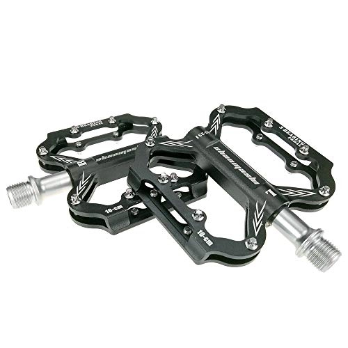 Mountain Bike Pedal : SYLTL Mountain Bike Pedals Ultralight Aluminum Alloy Riding Accessories Bicycle Cycling Pedals 1 Pair, Black