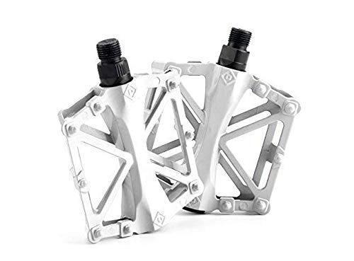 Mountain Bike Pedal : SYLTL Mountain Bike Road Pedal 9 / 16 Inch Ultra Light Aluminum Alloy Bicycle Bearing Accessories 5-color Pedal, White