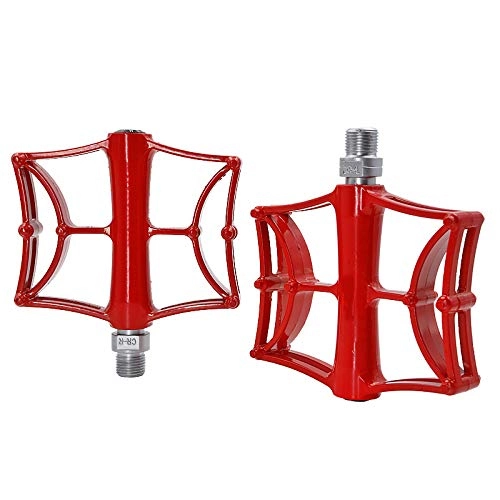 Mountain Bike Pedal : SYLTL Road Bike Pedals, Aluminum Alloy 1 Pair Ultralight Mountain Bike Pedals Antiskid Bicycle Pedal, Red