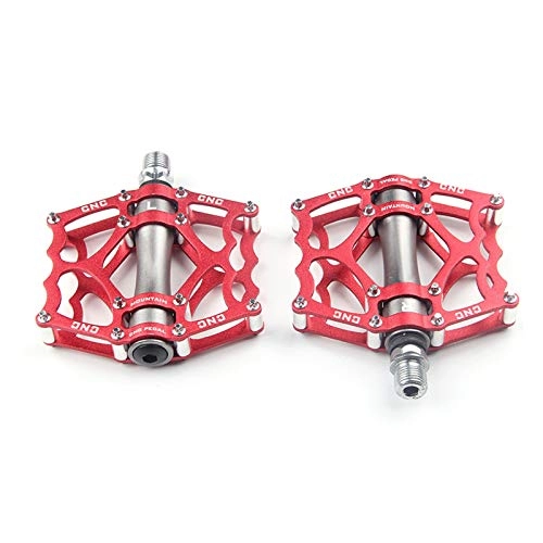 Mountain Bike Pedal : TGhosts Bicycle Pedal, Flat Bike Pedals MTB Road 2 Sealed Bearings Bicycle Pedals Mountain Bike Pedals Wide Platform Pedales Bicycle Mtb Accessories (Color : Red)
