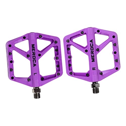 Mountain Bike Pedal : Toddmomy 1 Pair Bicycle Pedal Cycling Treadle Mtb Pedals Mountain Bike Pedals Bike Pedals& Cleats Cycle Pedals Parts Bearing Treadle Pedal Accessories Child Light Strap Purple Steel Shaft