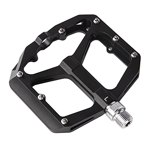 Mountain Bike Pedal : TOPVIP MTB Pedals Mountain Bike Pedals Aluminum Alloy Bicycle Platform 3 Sealed Bearing Non-Slip Lightweight Pedals for BMX MTB 9 / 16inch (Black)