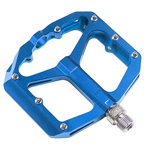 Mountain Bike Pedal : TOPVIP MTB Pedals Mountain Bike Pedals Aluminum Alloy Bicycle Platform 3 Sealed Bearing Non-Slip Lightweight Pedals for BMX MTB 9 / 16inch (Blue)