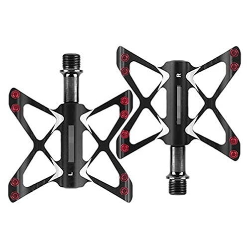 Mountain Bike Pedal : UFFD Mountain Road Bike Pedals, Bicycle Pedals of Aluminum Alloy with Non-Slip, 9 / 16" with 3 Bearings Design, Lightweight Flat MTB Pedals for Road Bikes (Color : D, Size : 123mmx100mmx18mm)