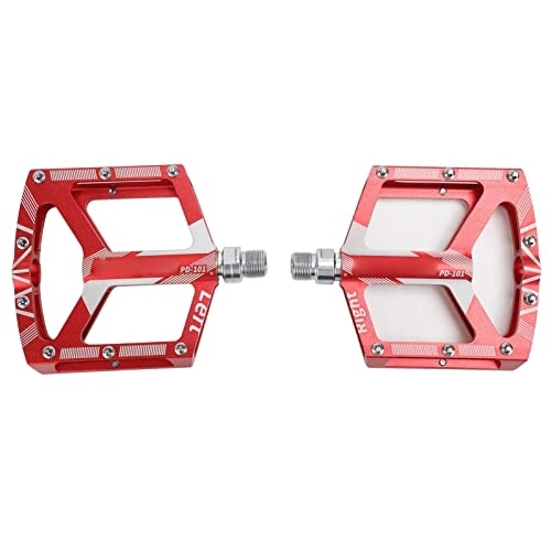 Mountain Bike Pedal : VGEBY 2Pcs Universal Mountain Bike Pedal Replacement Non Slip CNC Aluminum Alloy Bearing Pedals(Red)